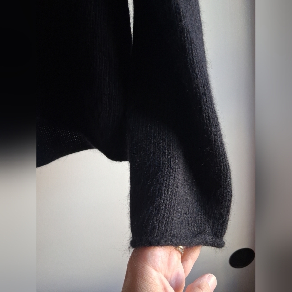 J.Crew Vintage Merino Wool Angora Cashmere Blend Hooded Sweater L - Picture 5 of 7